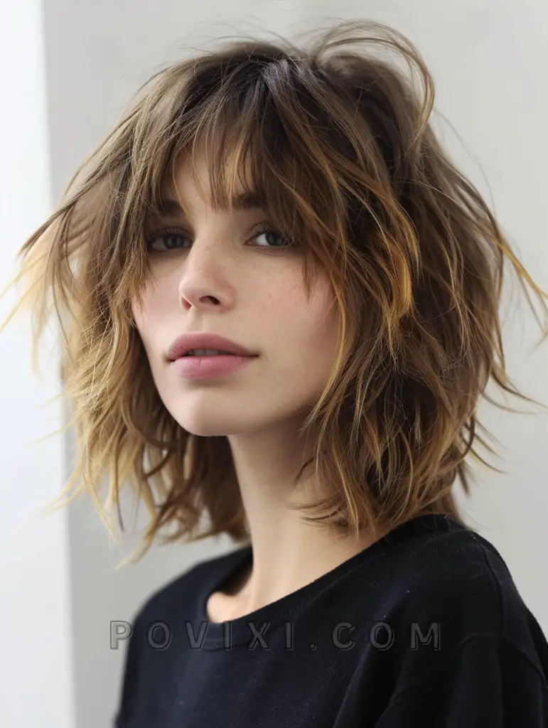 Explore 36 Trendsetting Lob Haircut with Bangs Styles for All Face ...