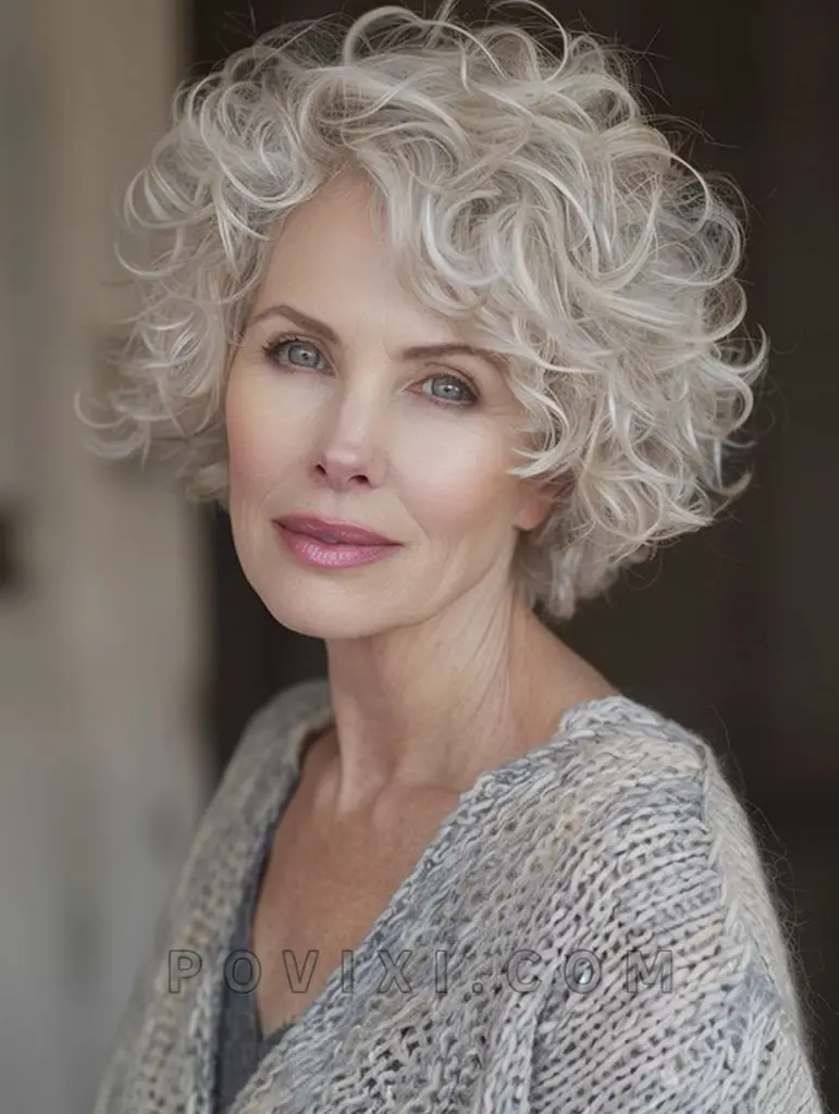 Curly Hairstyle Ideas for Women over 50: 34 Stylish Looks for Gray Hair ...