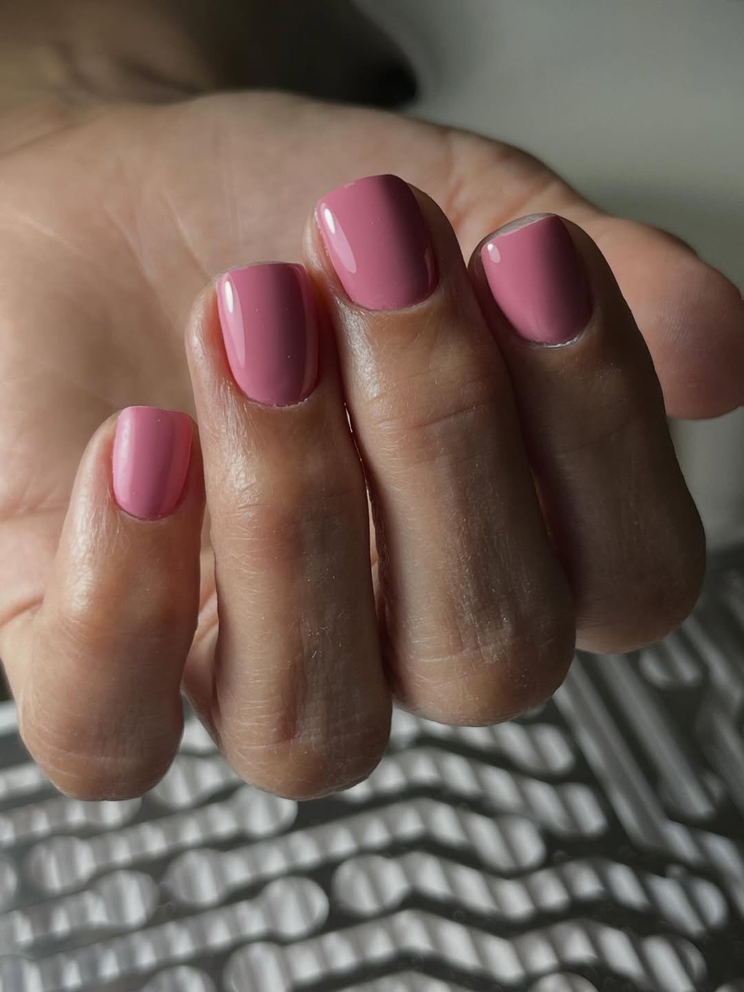 Ballet Slipper Pink Solid Glossy Short Nails