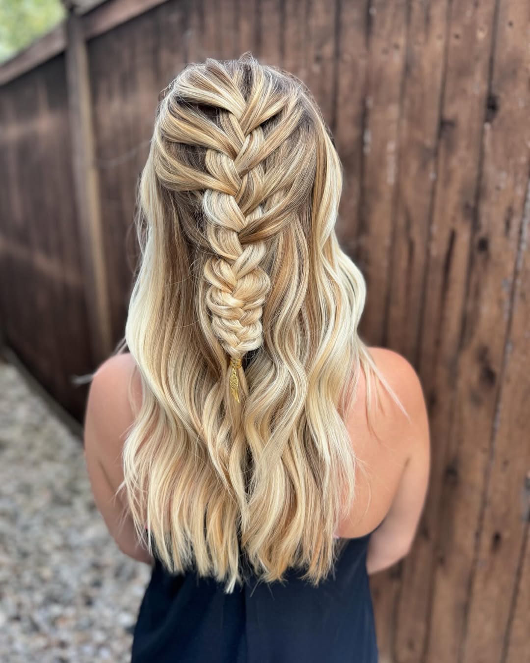 Boho Waterfall Braid With Loose Waves