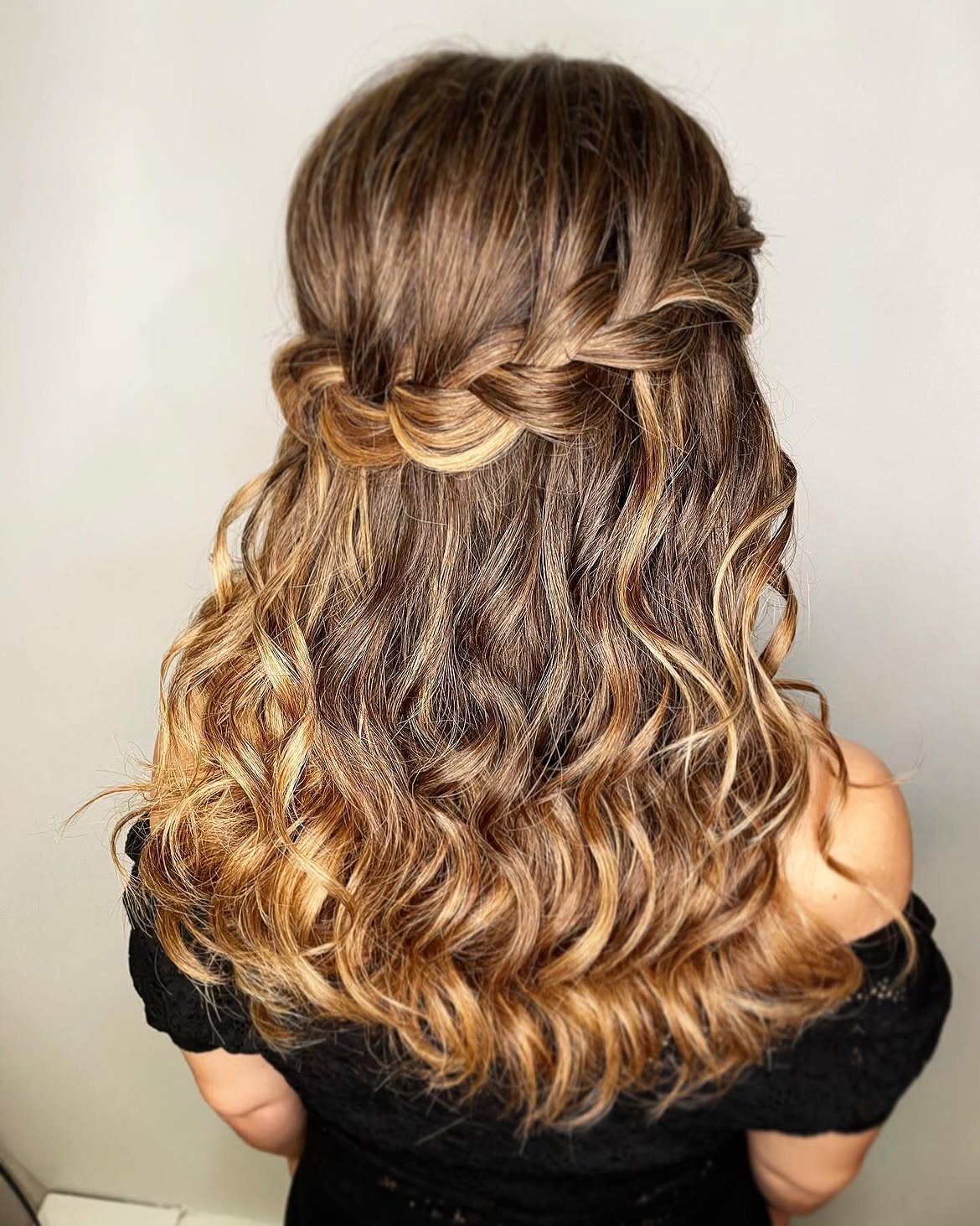 Braided Crown With Loose Beachy Waves