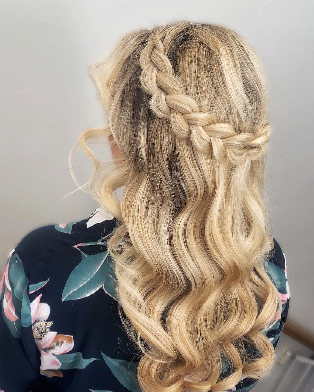 Braided Crown With Loose Waves