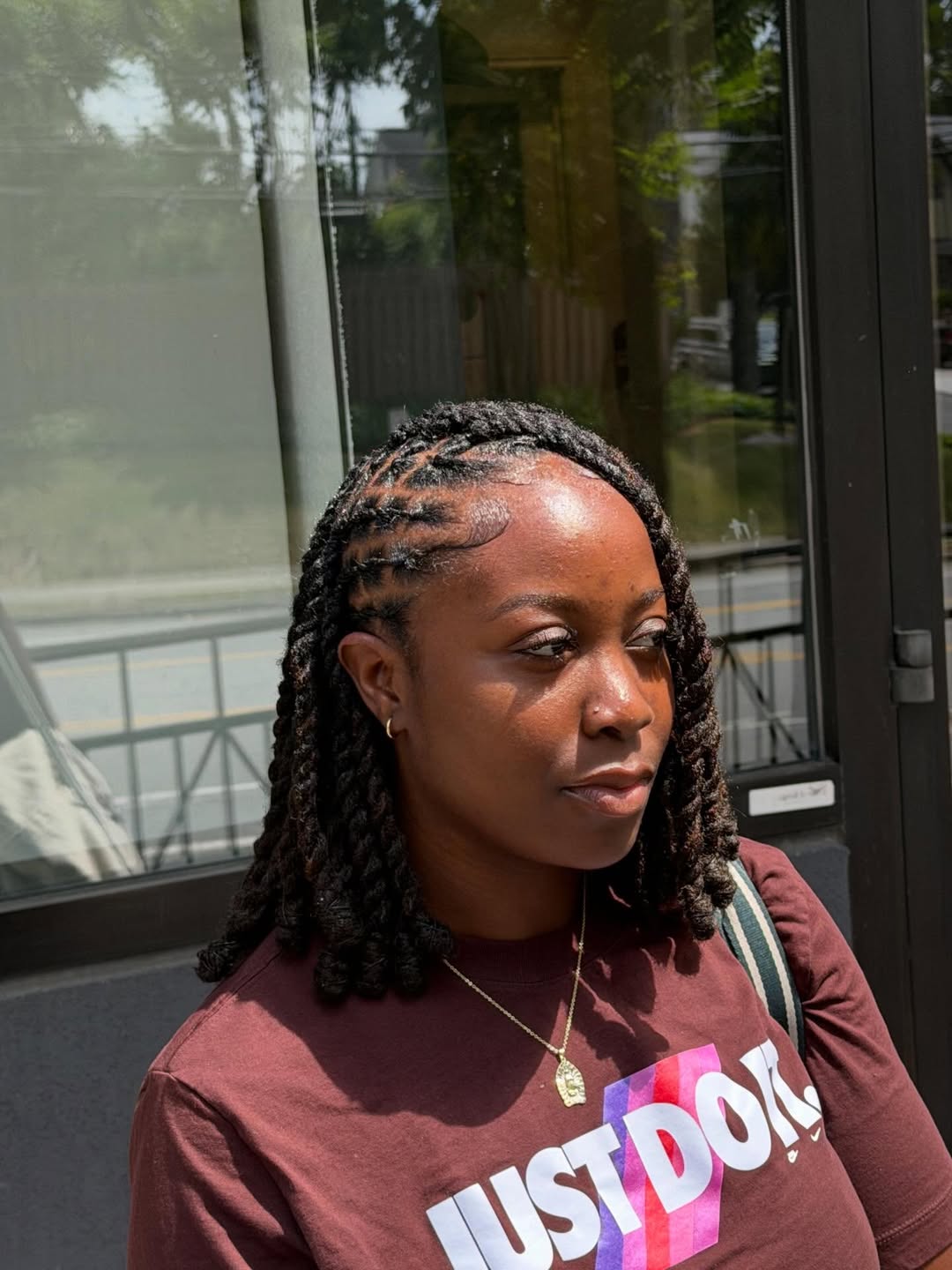 Chic Twist Locs With Defined Edges
