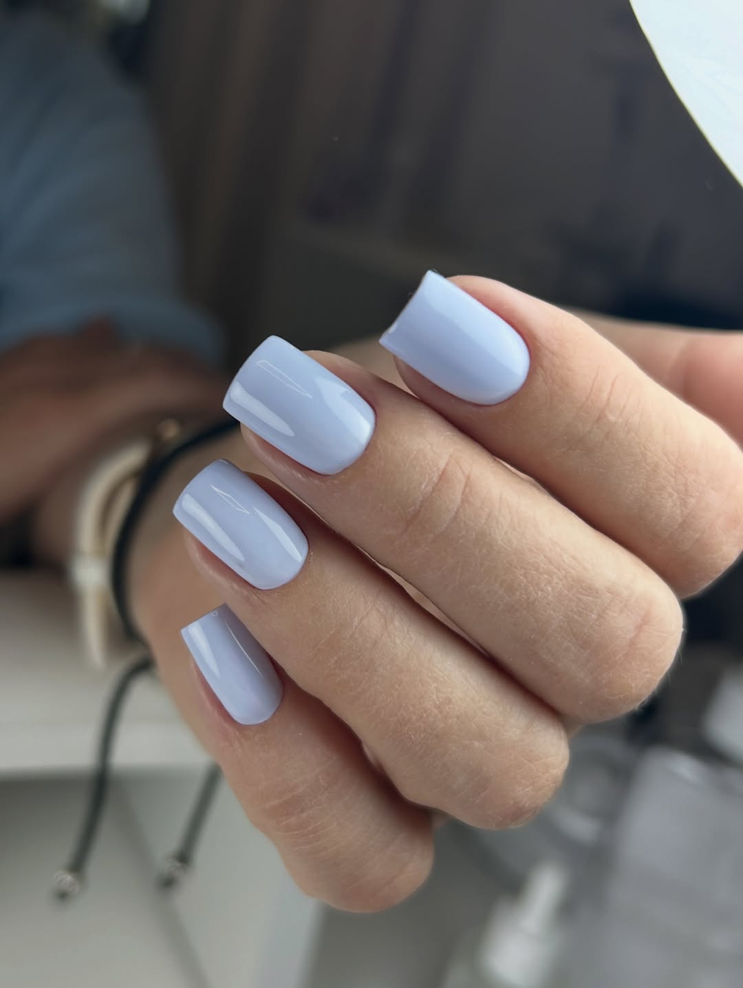Dreamy Lavender Glossy Short Square Nails