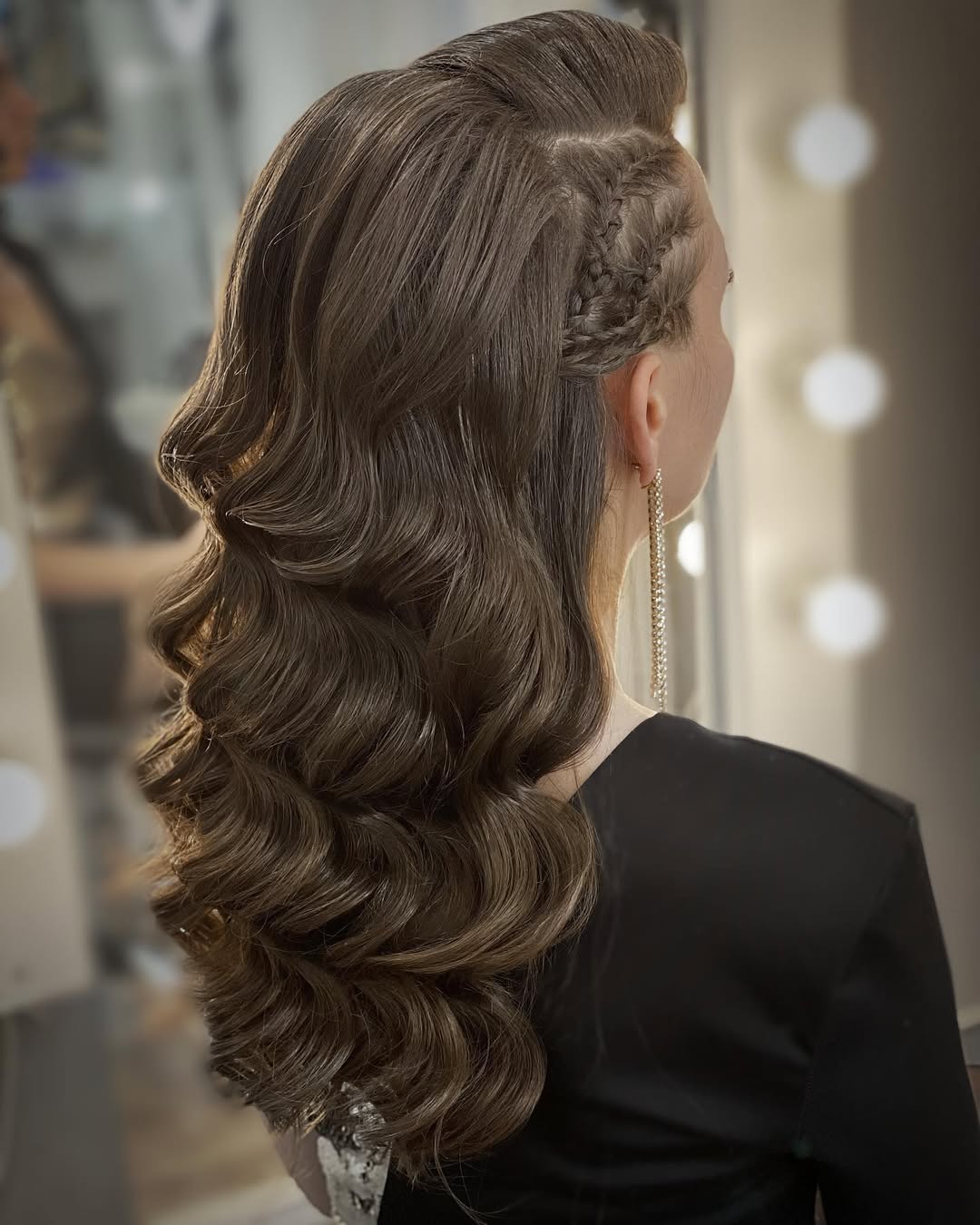 Hollywood Waves With Side Cornrow Accents