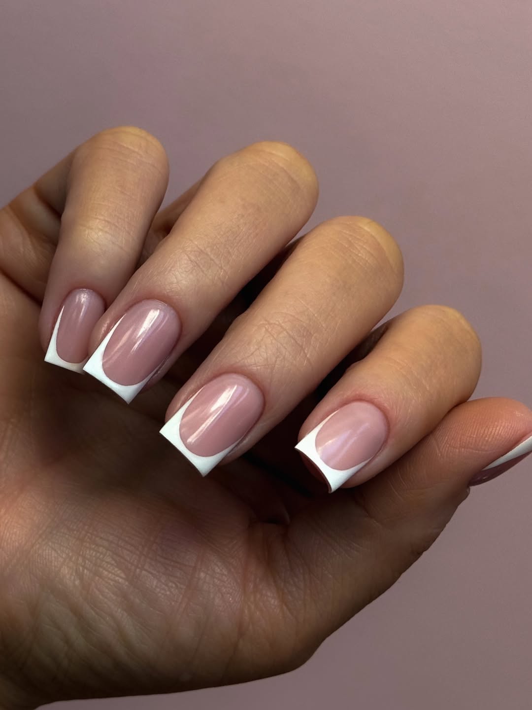 Modern French Tip Square Nails