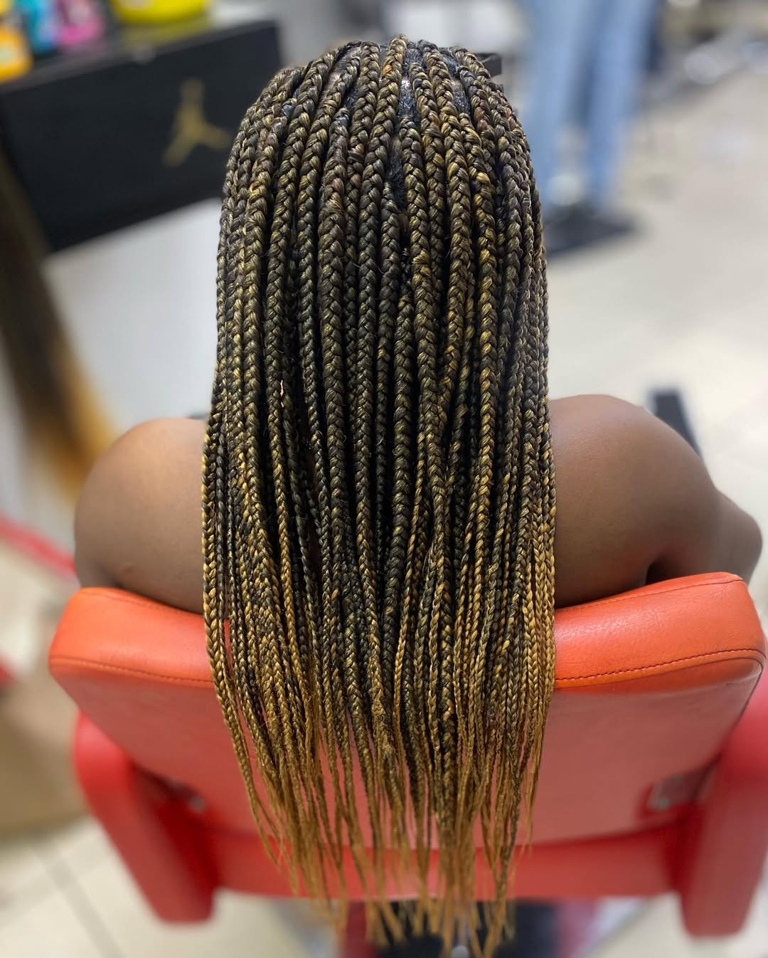 Ombre Box Braids With Honey Blonde Hues