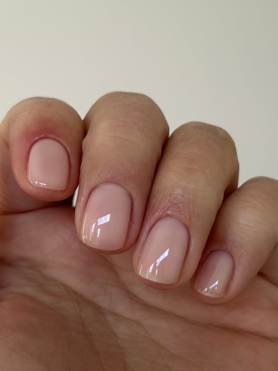 Sheer Milky Pink Jelly Nails