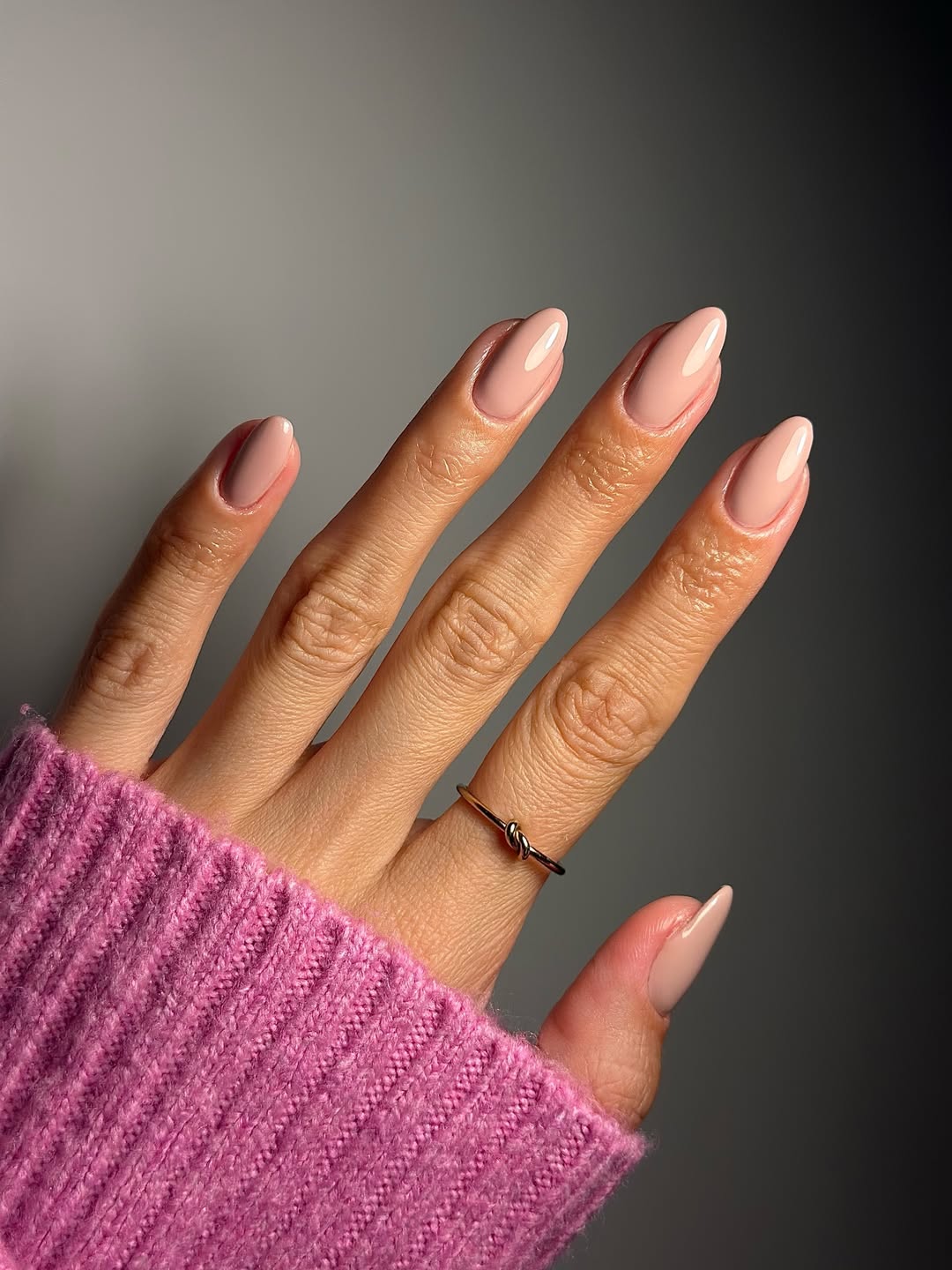 Soft Almond Milk Nude Glossy Manicure