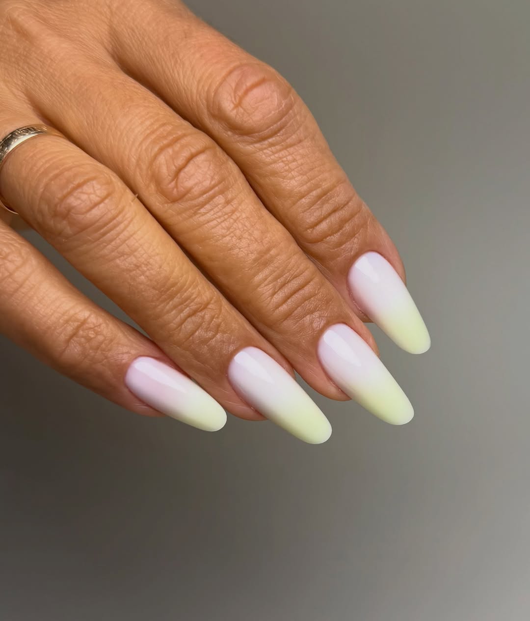 Soft Pastel Ombré Coffin Nails