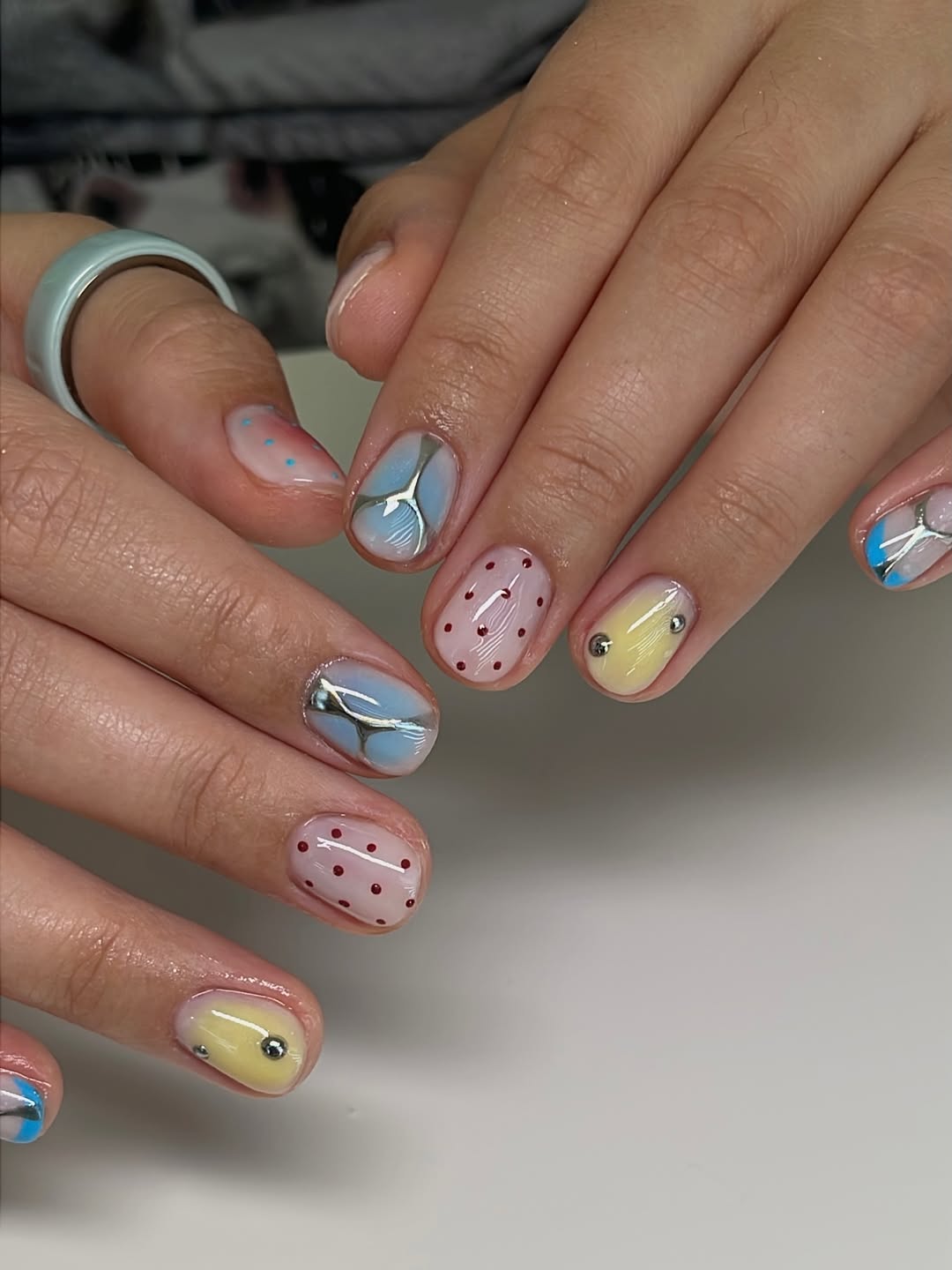 Sweet Pastels With Polka Dots And Chrome Accents
