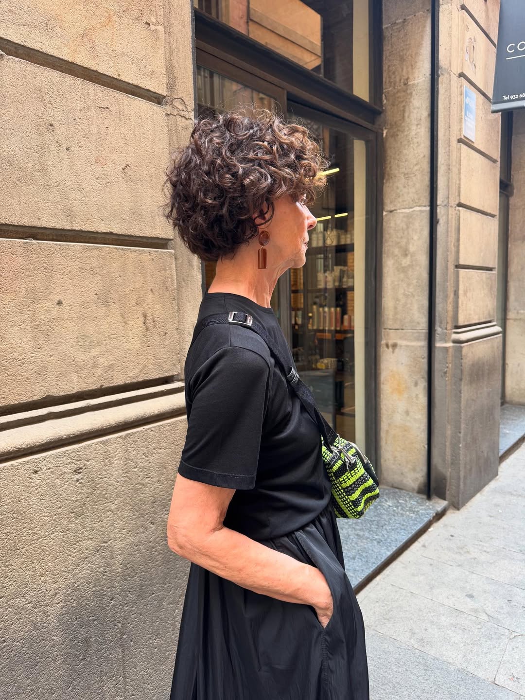 Textured Curly Pixie With Natural Brown Highlights