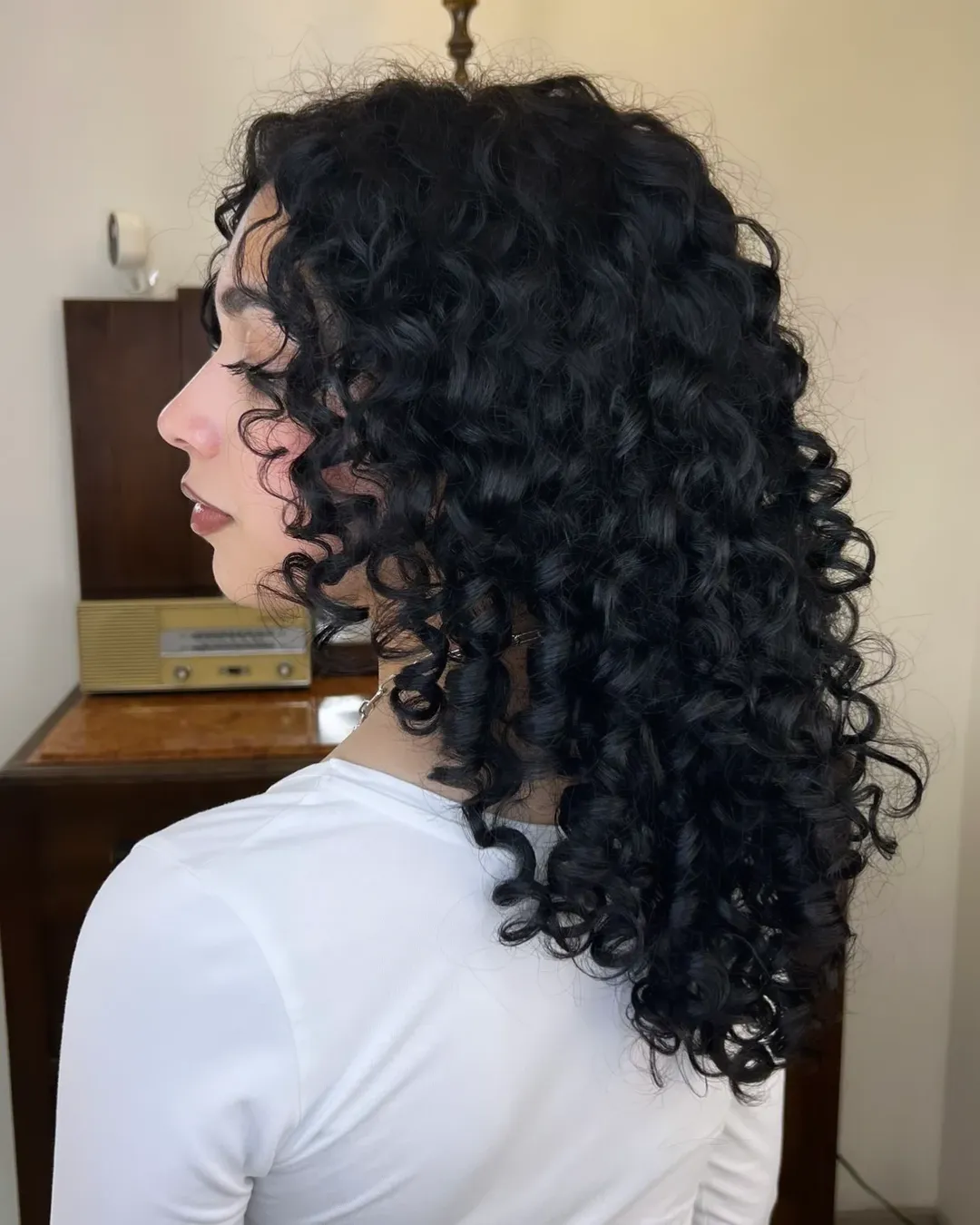 Tousled Natural Curls With Face Framing