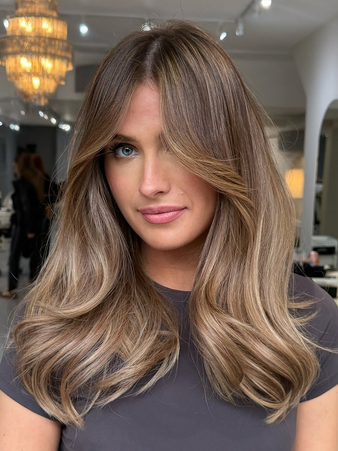 Beachy Bronde Waves With Face-Framing Layers