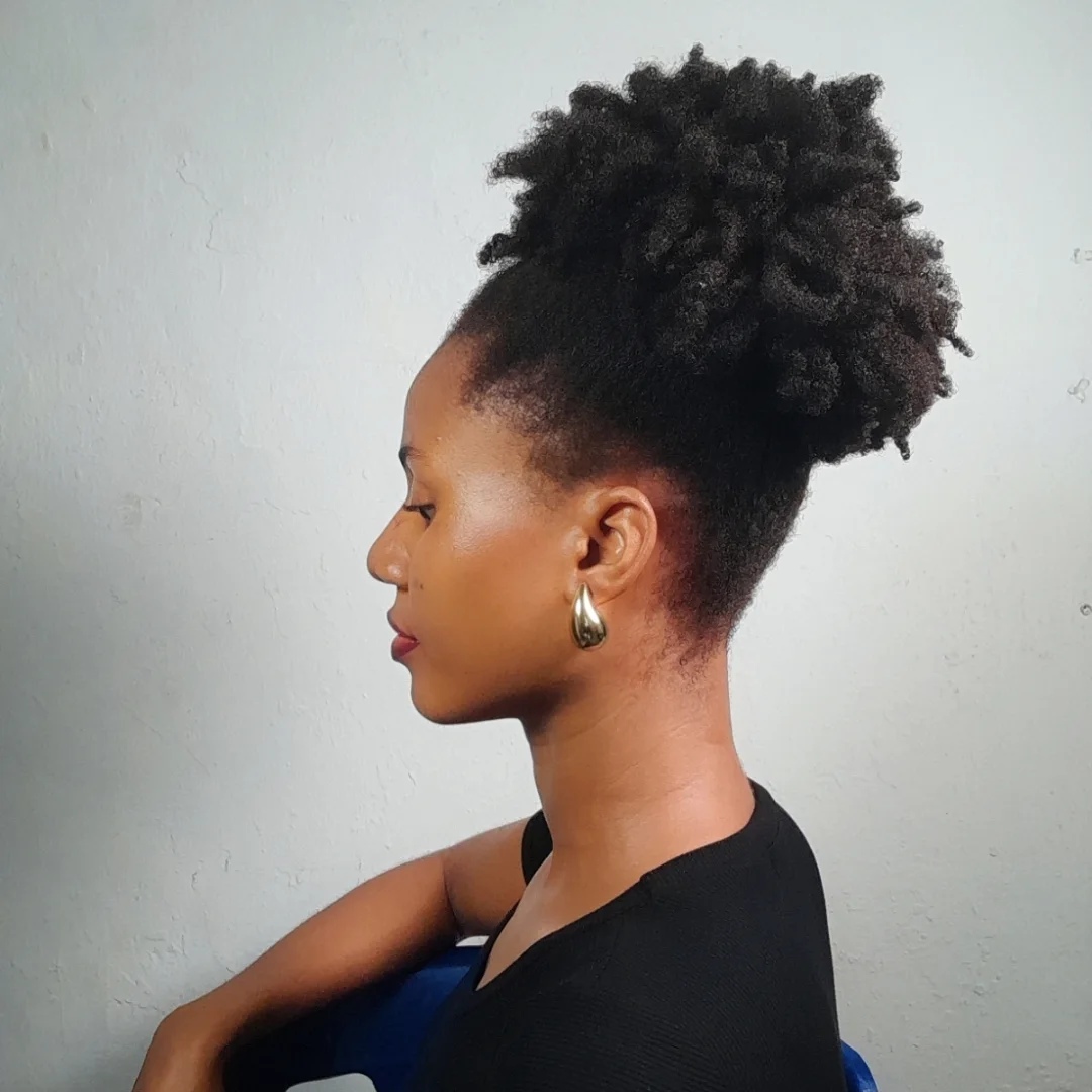 Bold High Puff On Type 4C Coily Hair