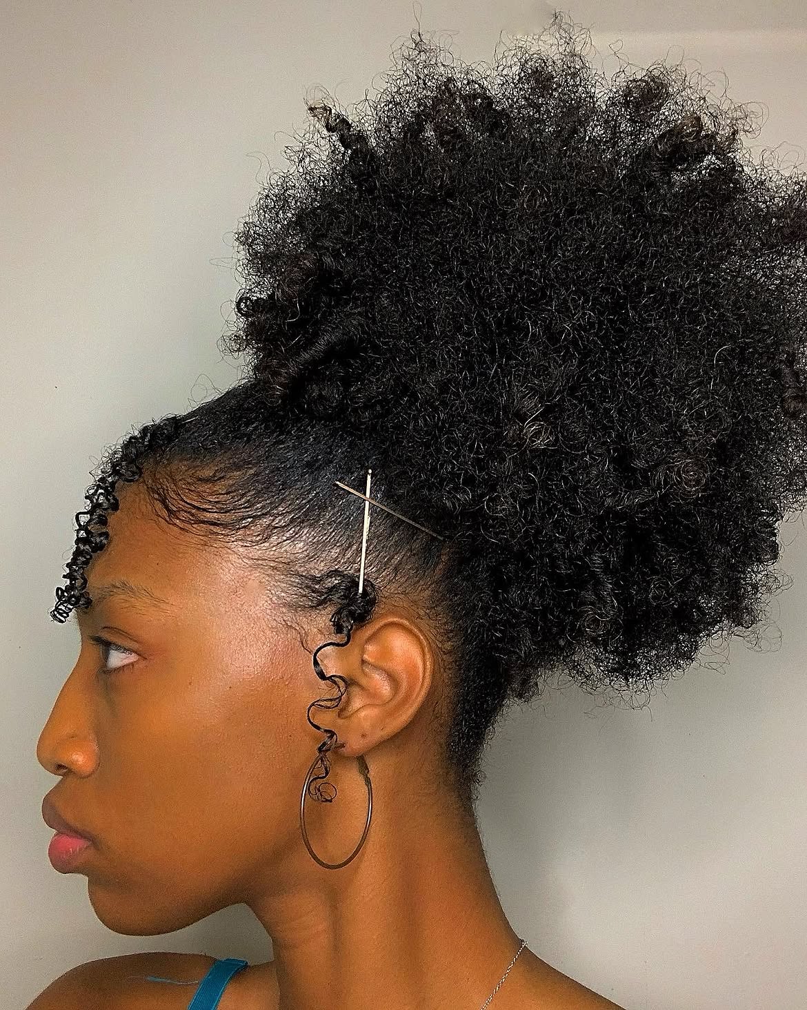 Bold High Puff With Defined Swirl Edges