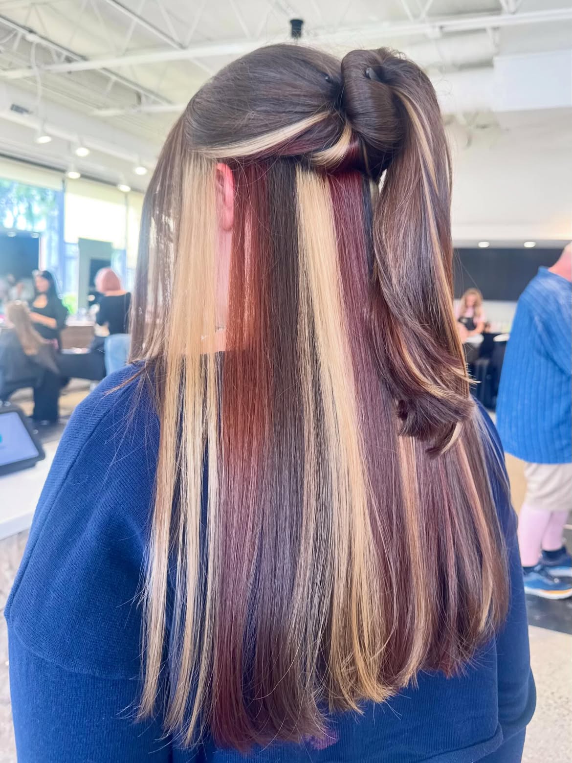 Bold Striped Calico Hair Color