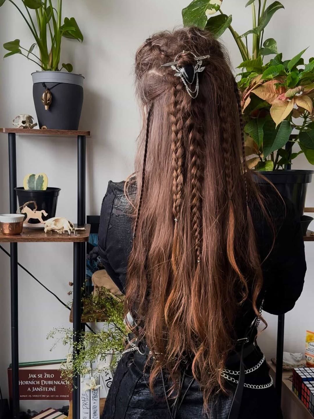 Braided Crown With Statement Hair Clip