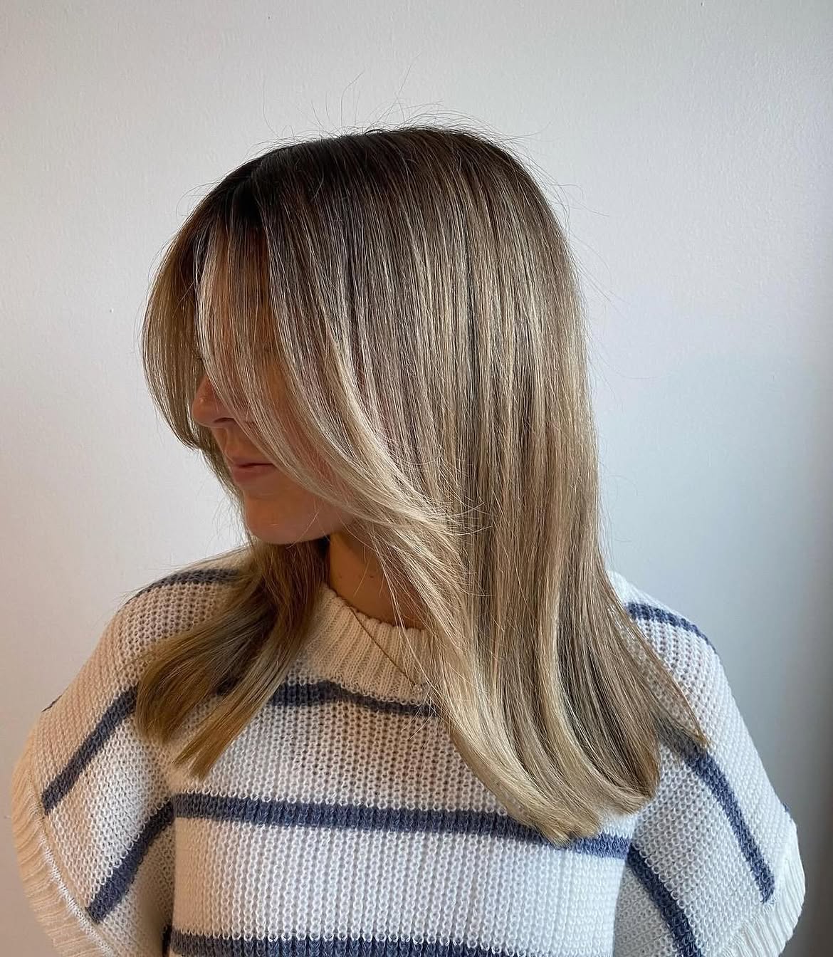 Caramel Balayage On Face-Framing Layers