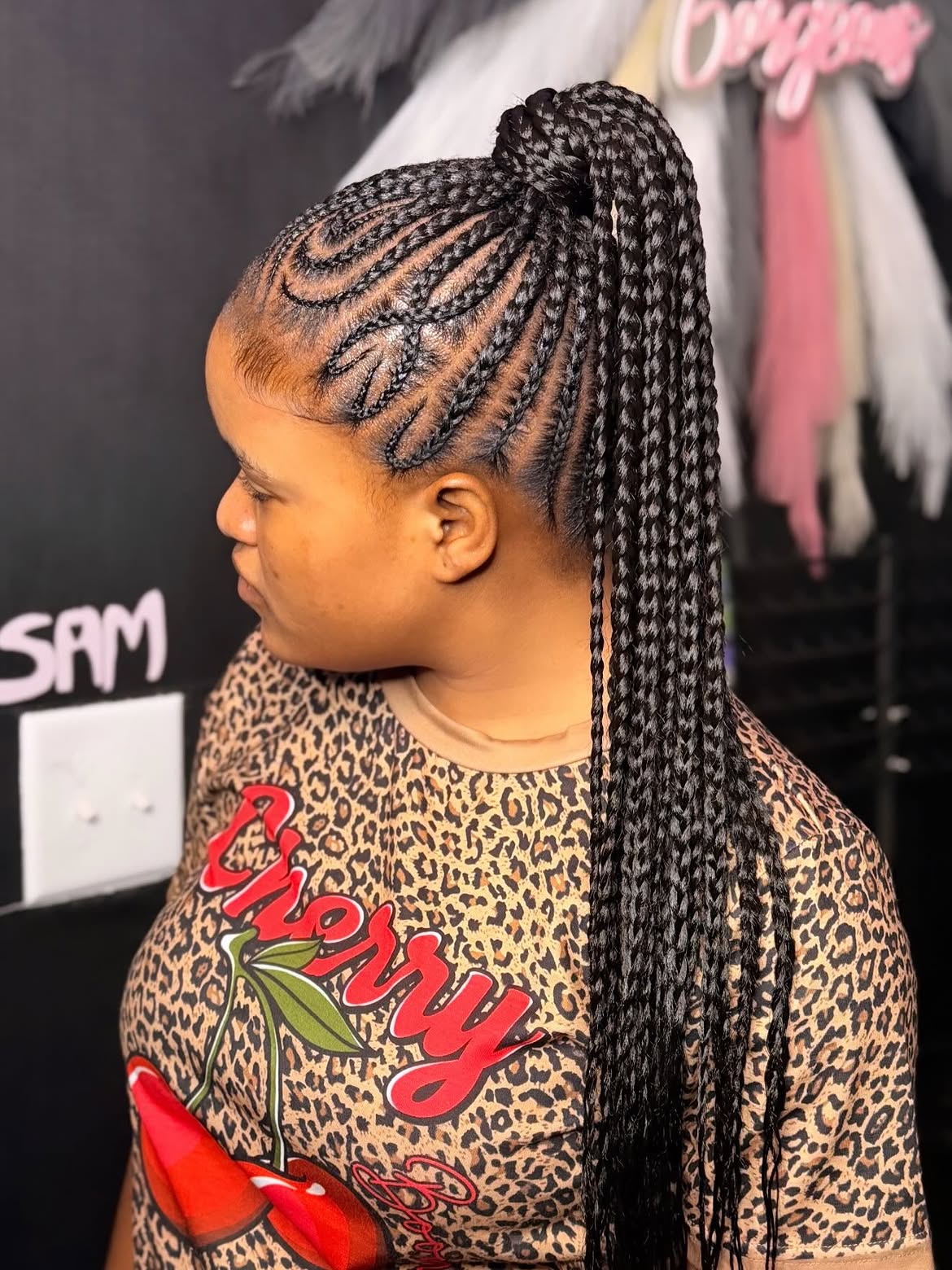 Chic Braided High Ponytail With Defined Edges