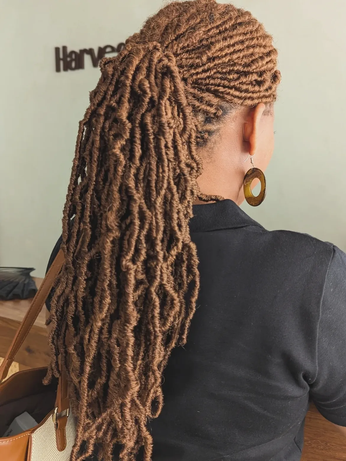 Chic Braided Locs In A High Ponytail