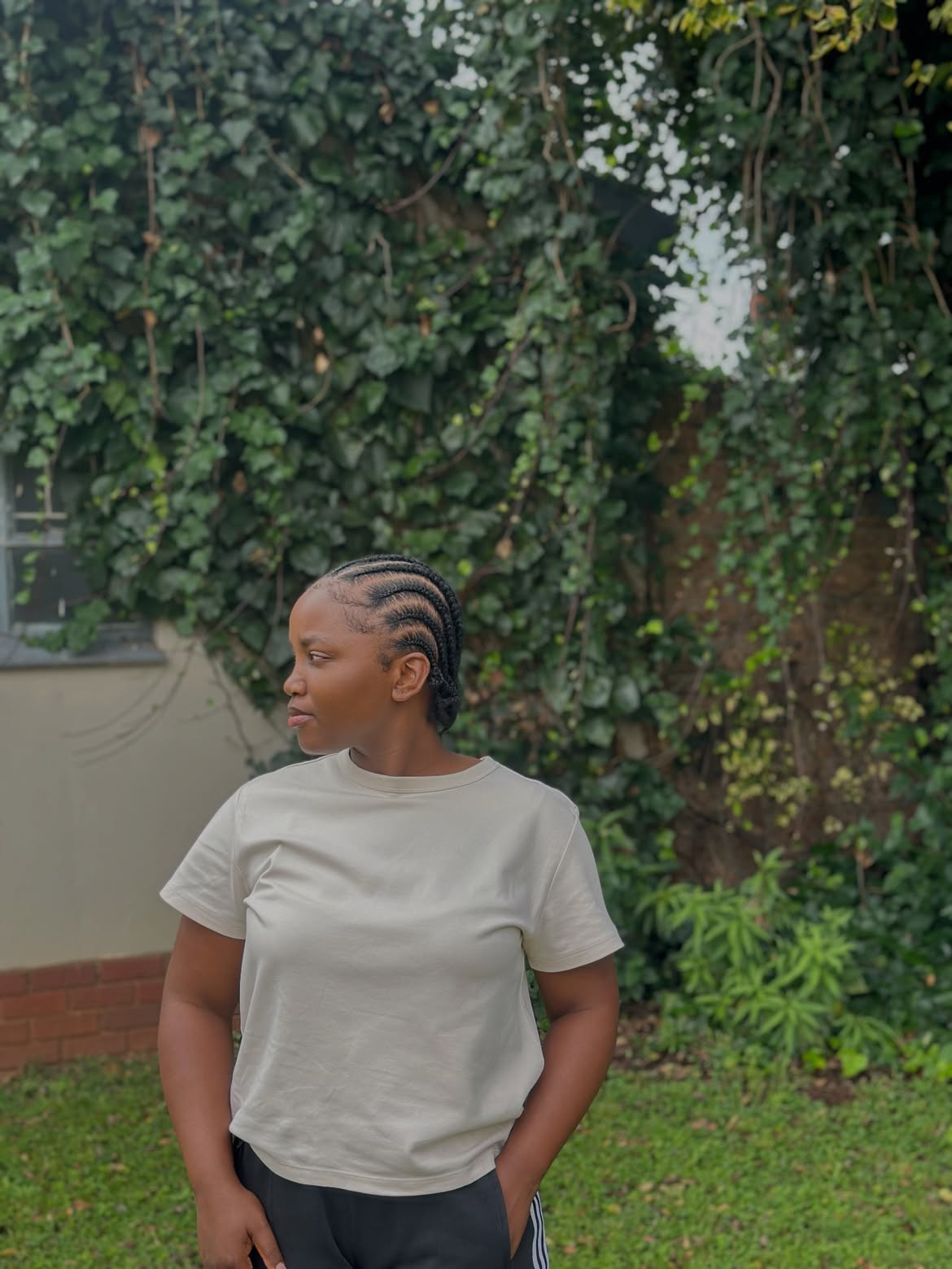 Chic Cornrow Braids With A Center Part