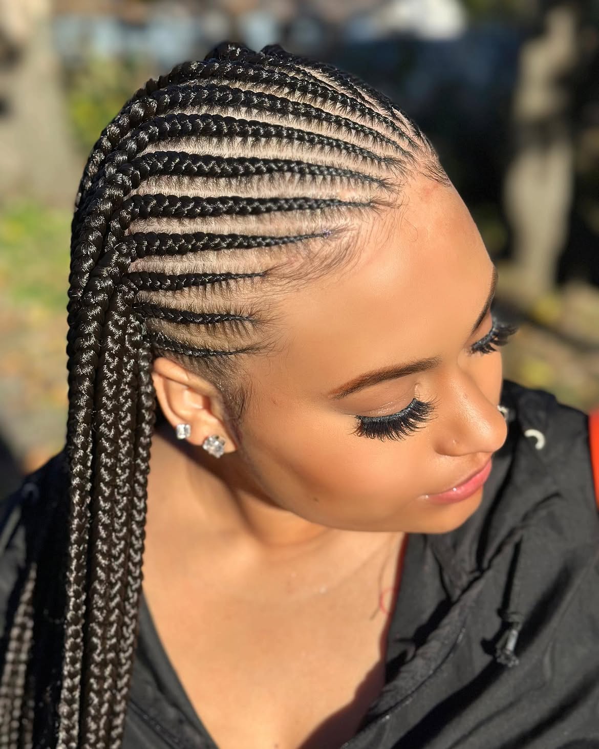 Chic Feed-In Braids With Defined Parts