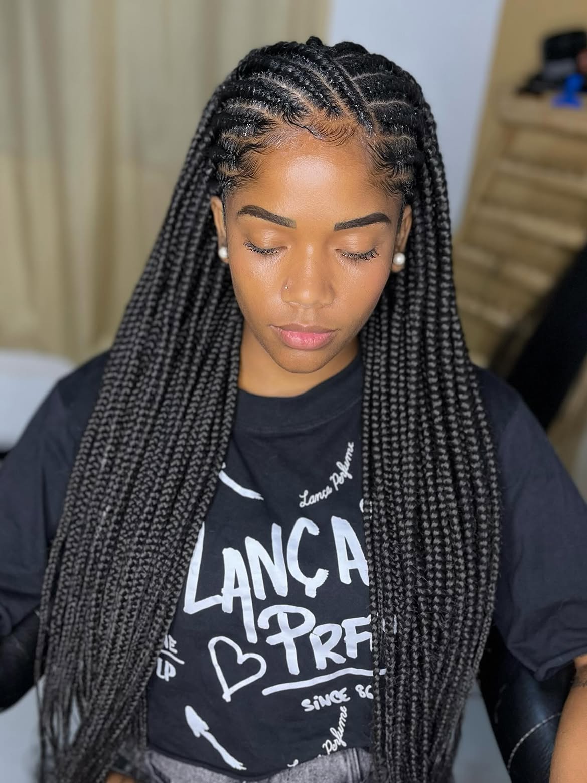 Chic Fulani Braids with Defined Edges