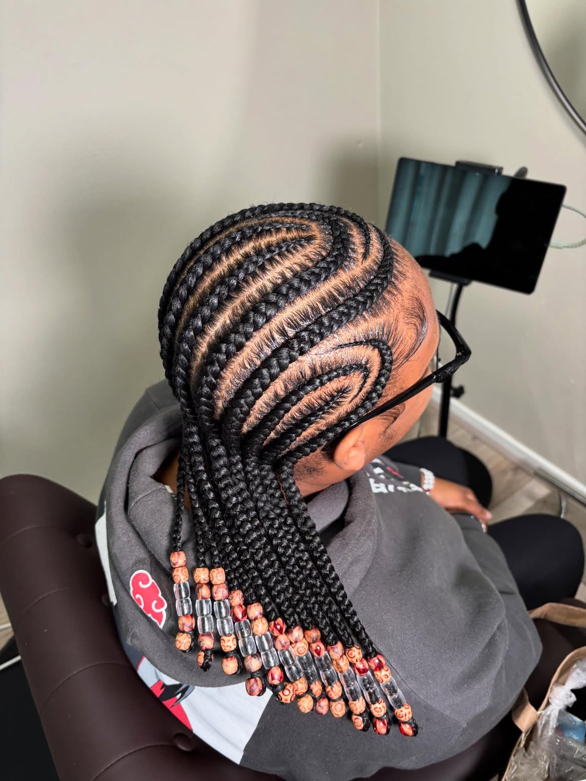 Chic Tribal Feed-In Braids With Beads