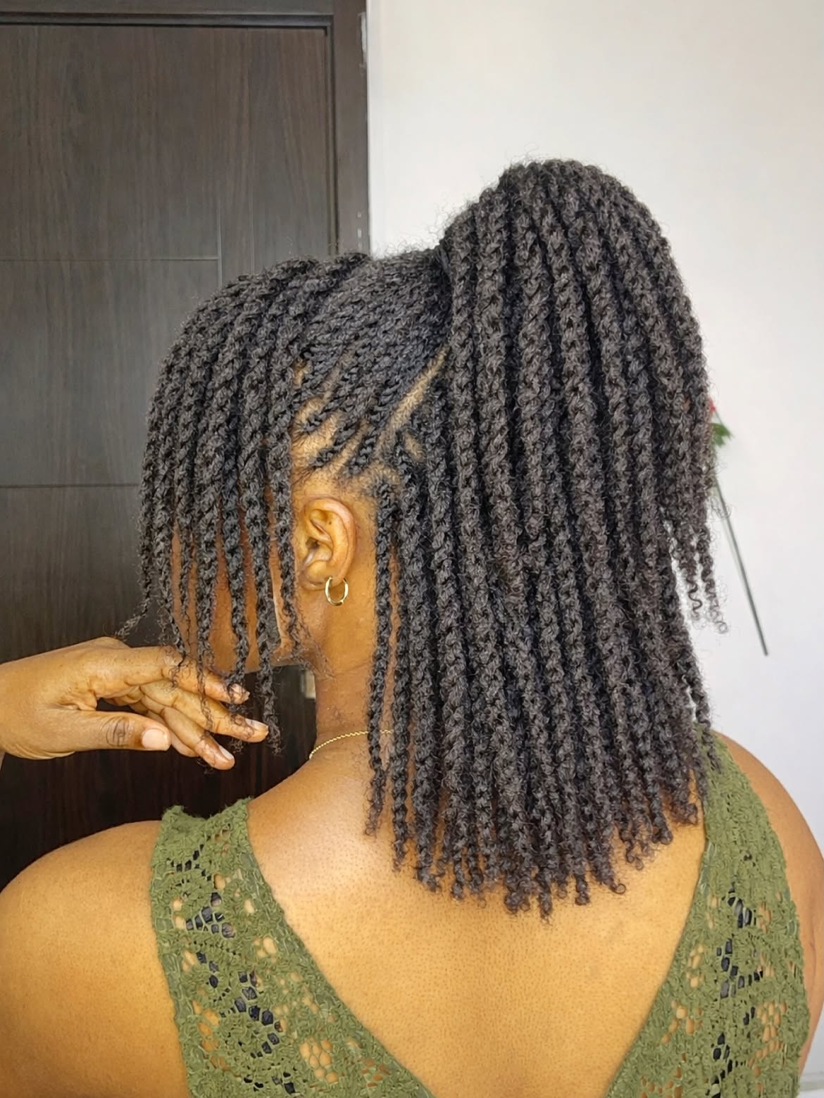 Chic Twisted High Ponytail With Defined Parts