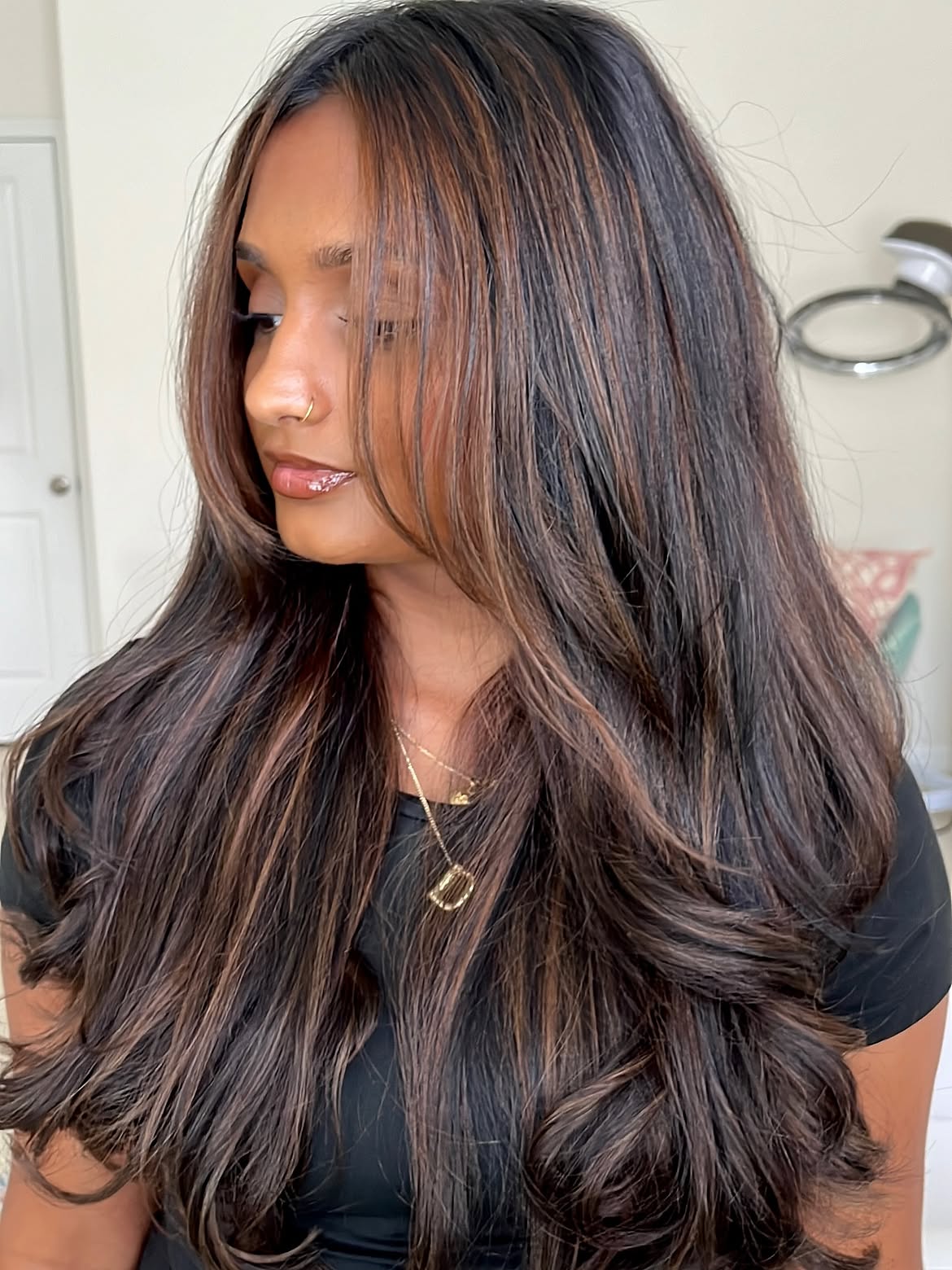 Chocolate Brown Hair With Subtle Caramel Highlights