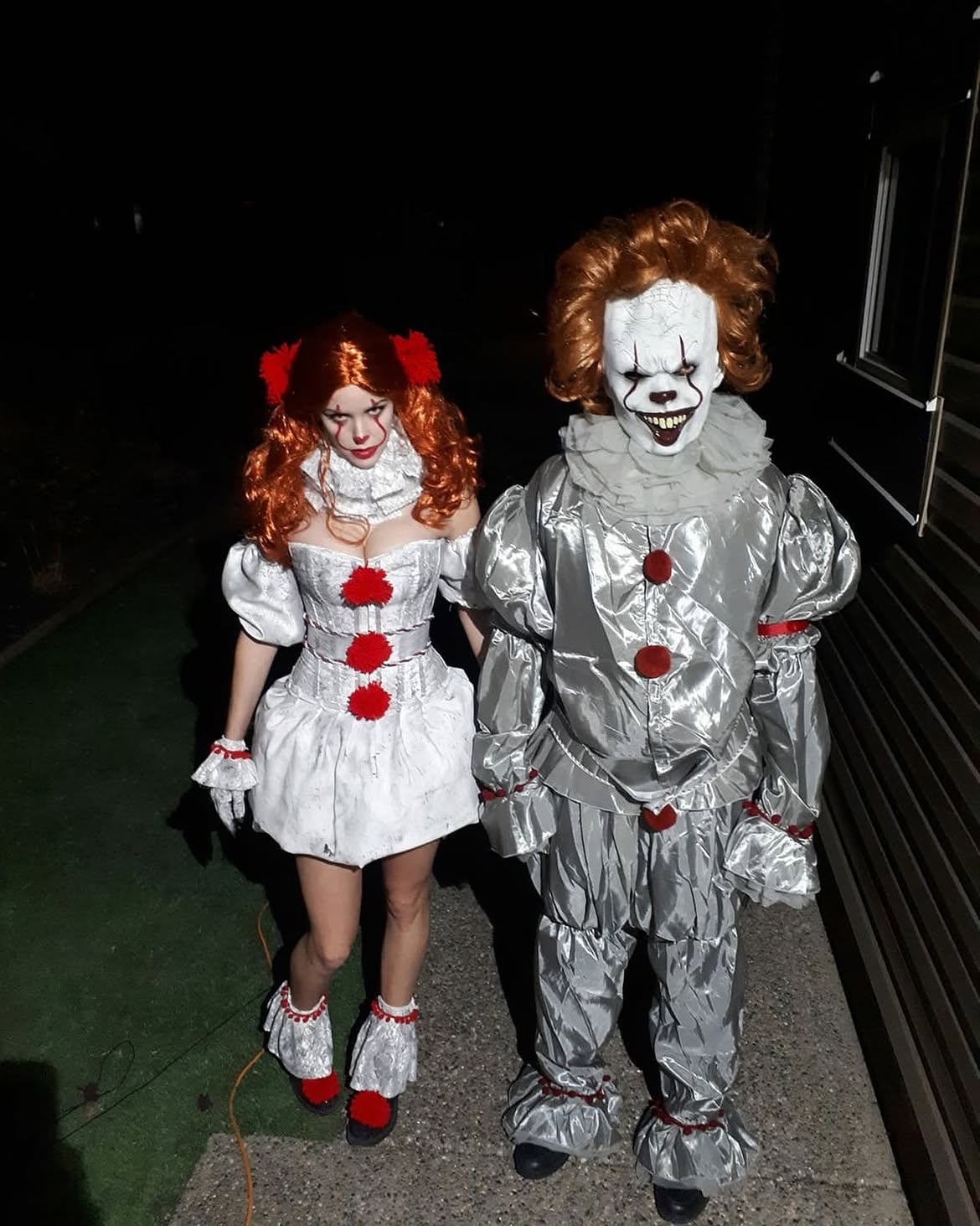 Creepy Clown Couple's Halloween Costume