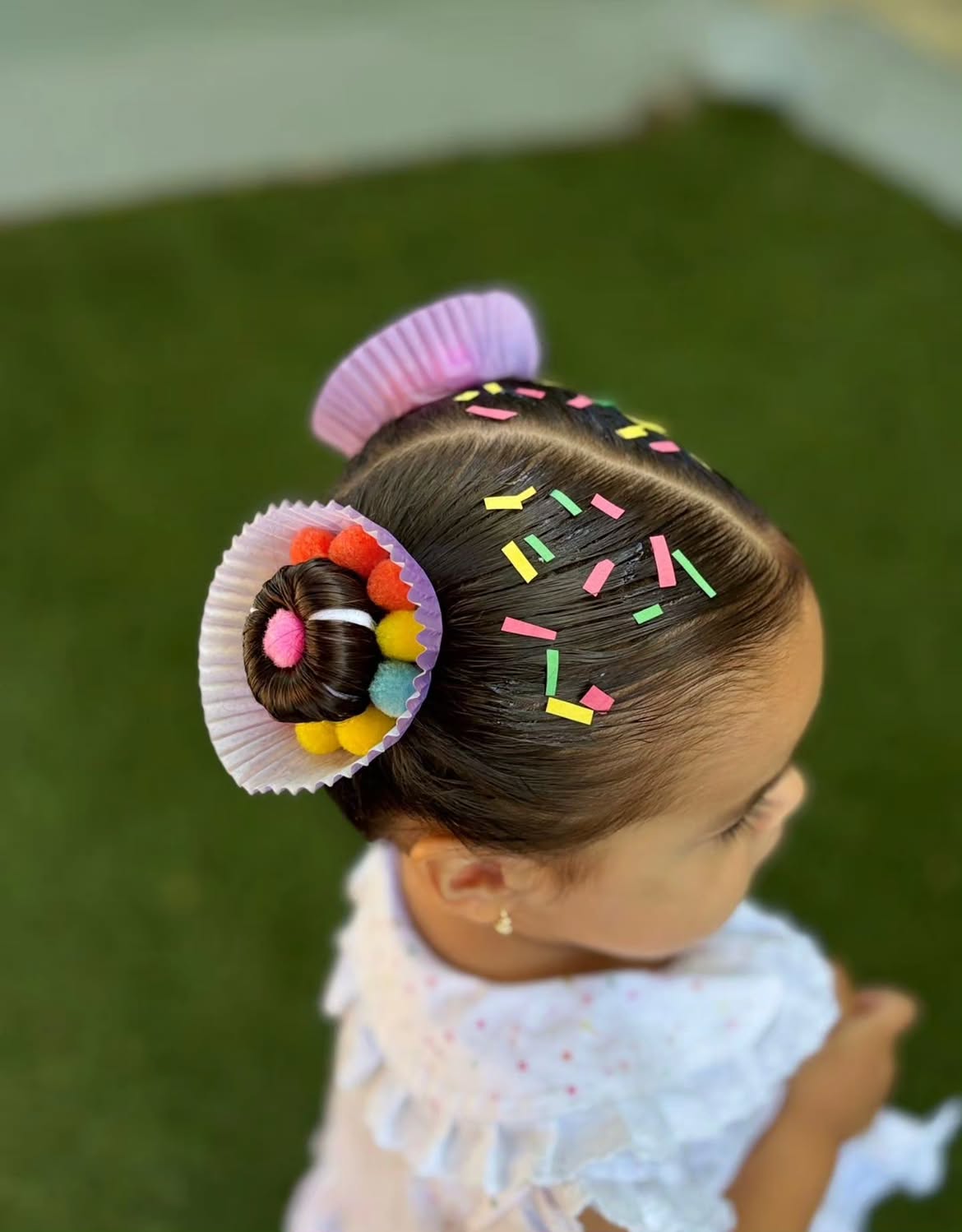 Cupcake Bun With Sprinkles Hair Accessory