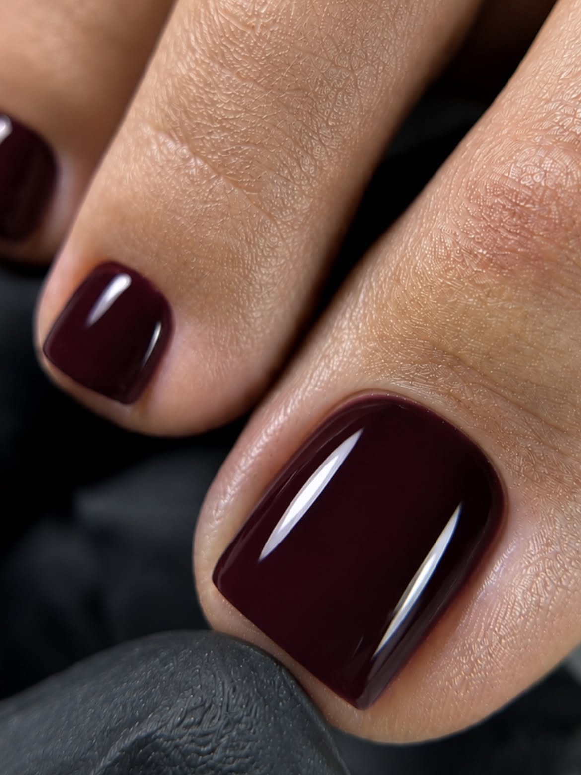 Deep Berry High Gloss Square Pedicure