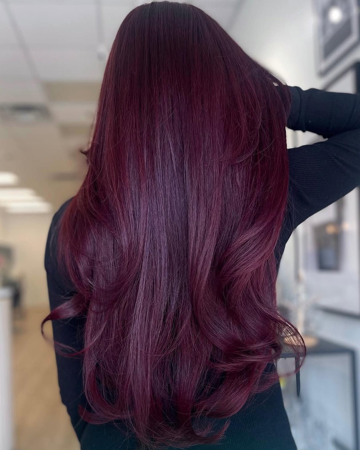 Deep Cherry Cola Layers With Subtle Waves