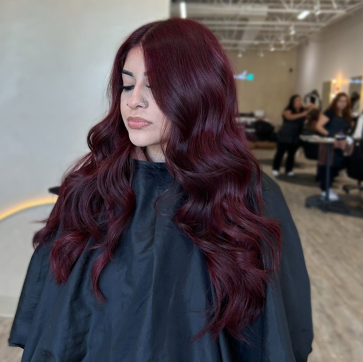 Deep Cherry Cola Waves With Dark Coppery Undertones