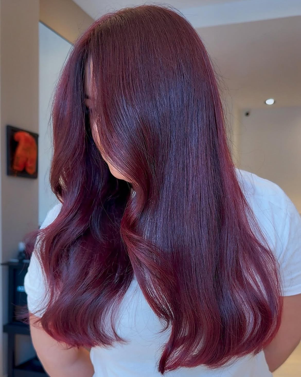Deep Cherry Cola Waves With Subtle Red Tones
