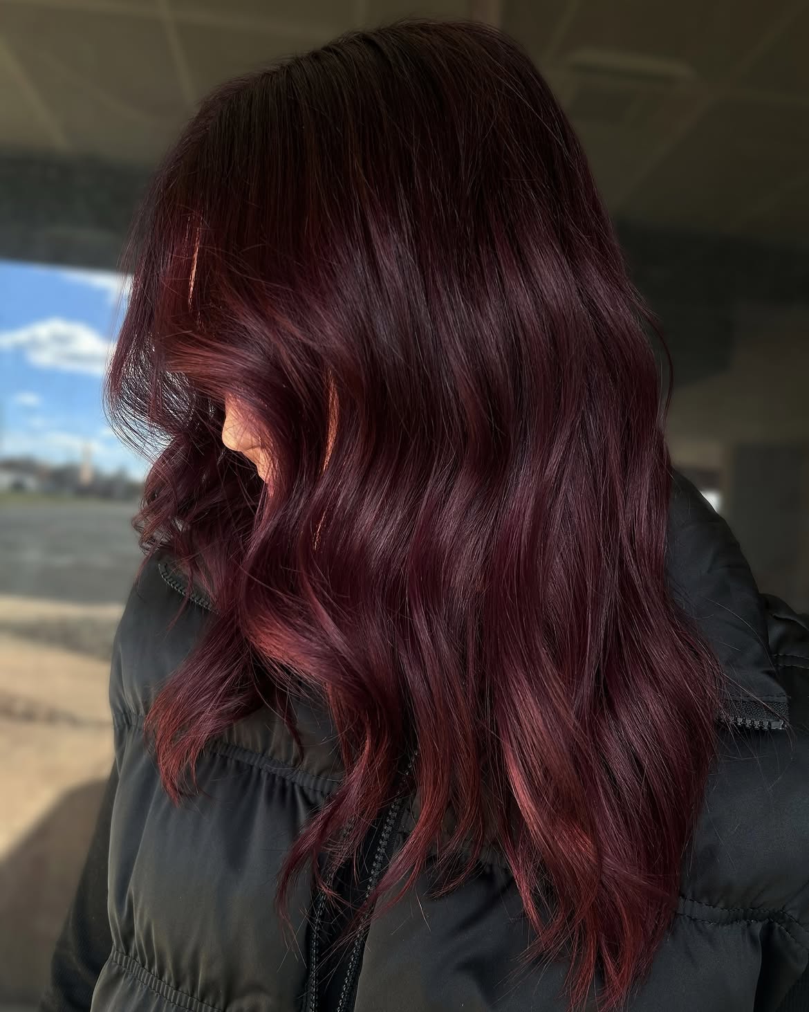 Deep Cherry Cola Waves With Subtle Red Undertones