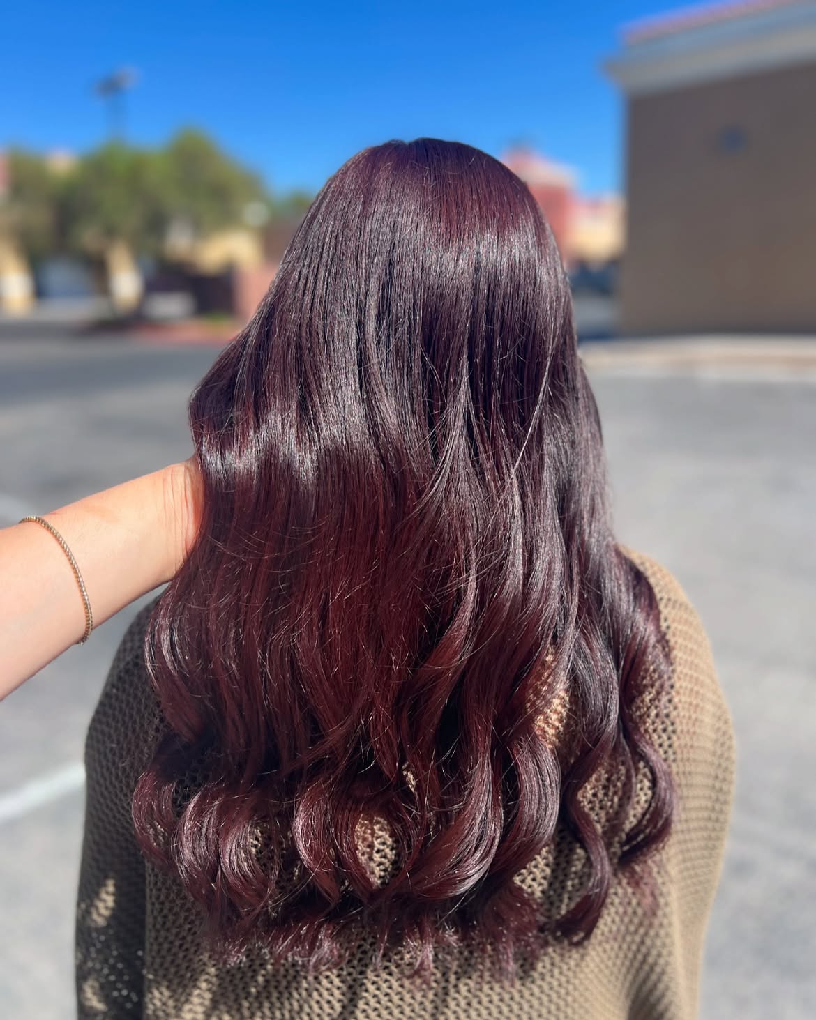 Deep Cherry Cola Waves With Subtle Shine