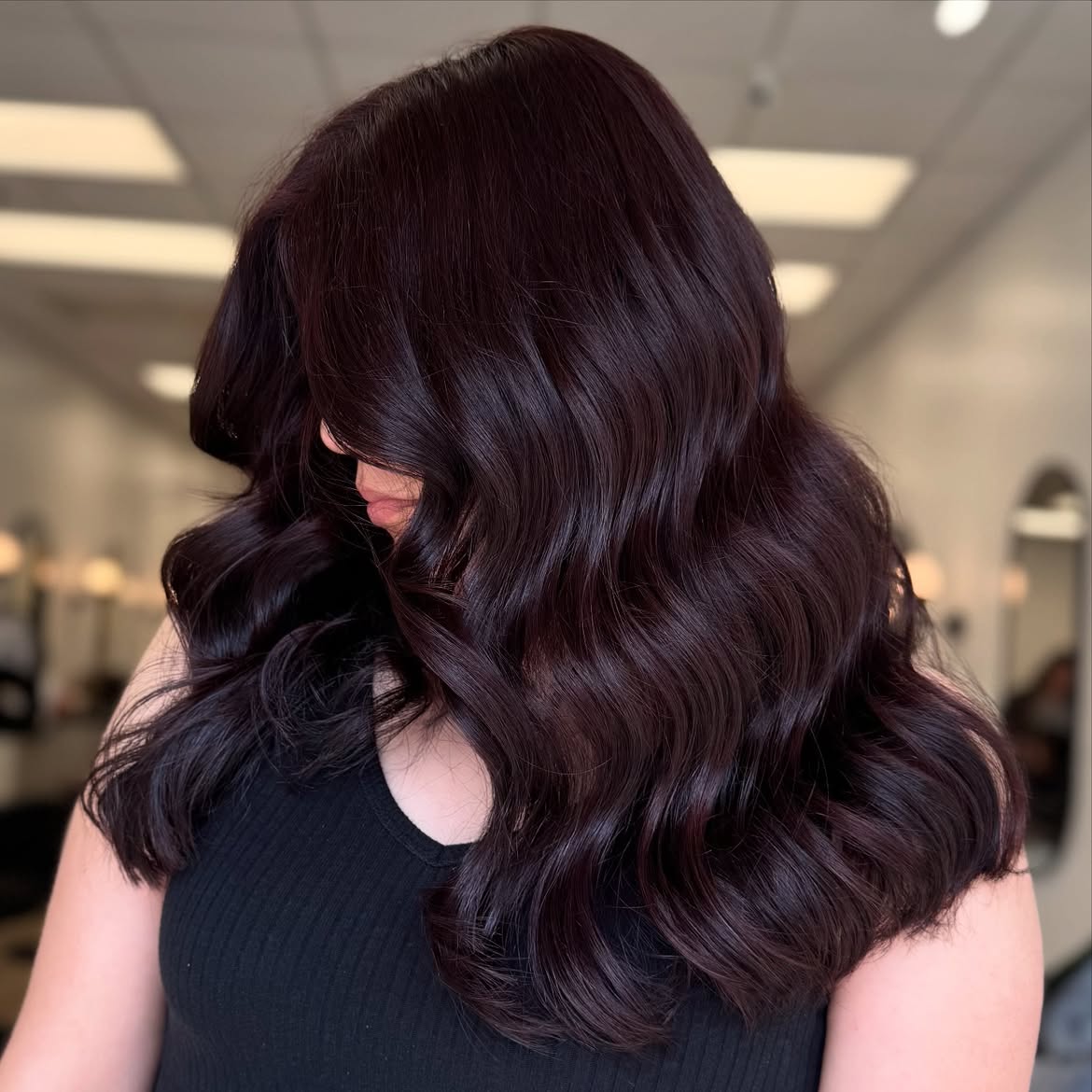 Deep Cherry Cola Waves With Subtle Shine