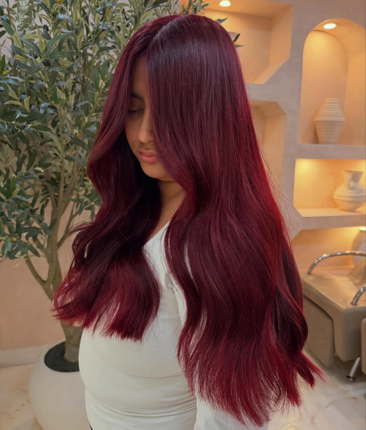 Deep Cherry Red Waves With Hidden Layers