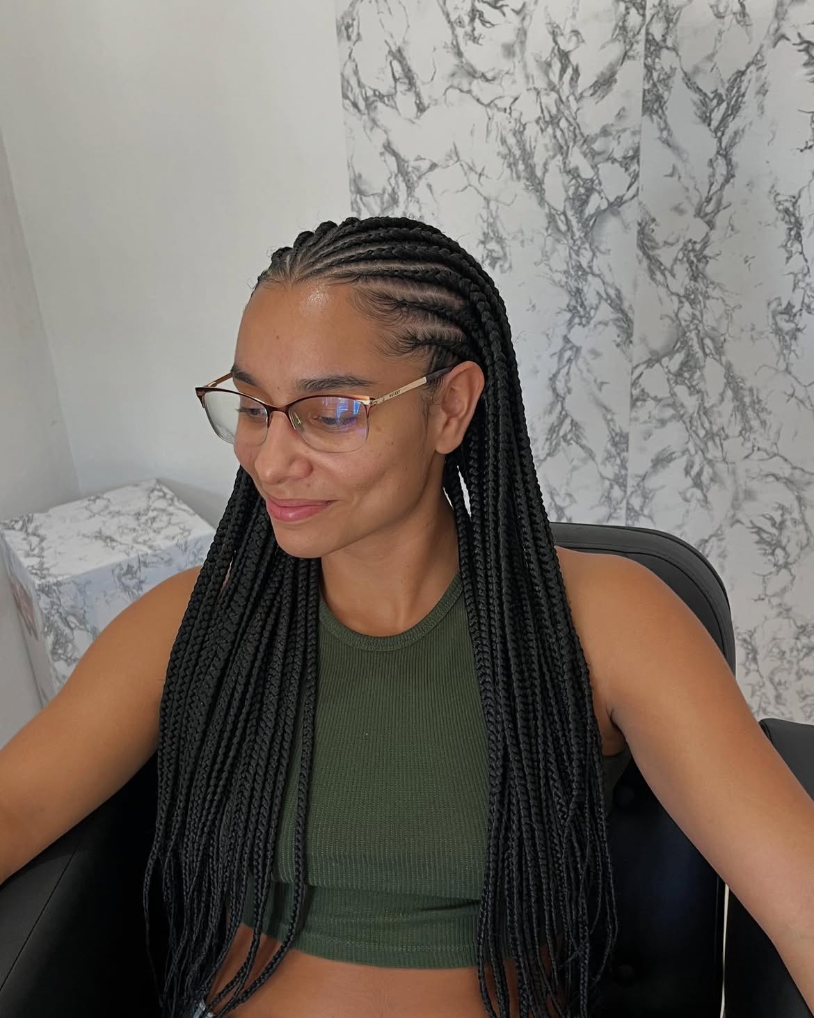 Elegant Fulani Braids With Defined Parts