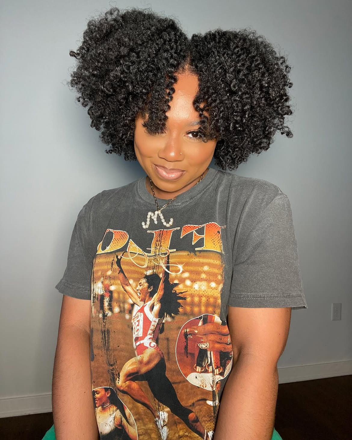 Elevated Textured Puffs With Defined Curls
