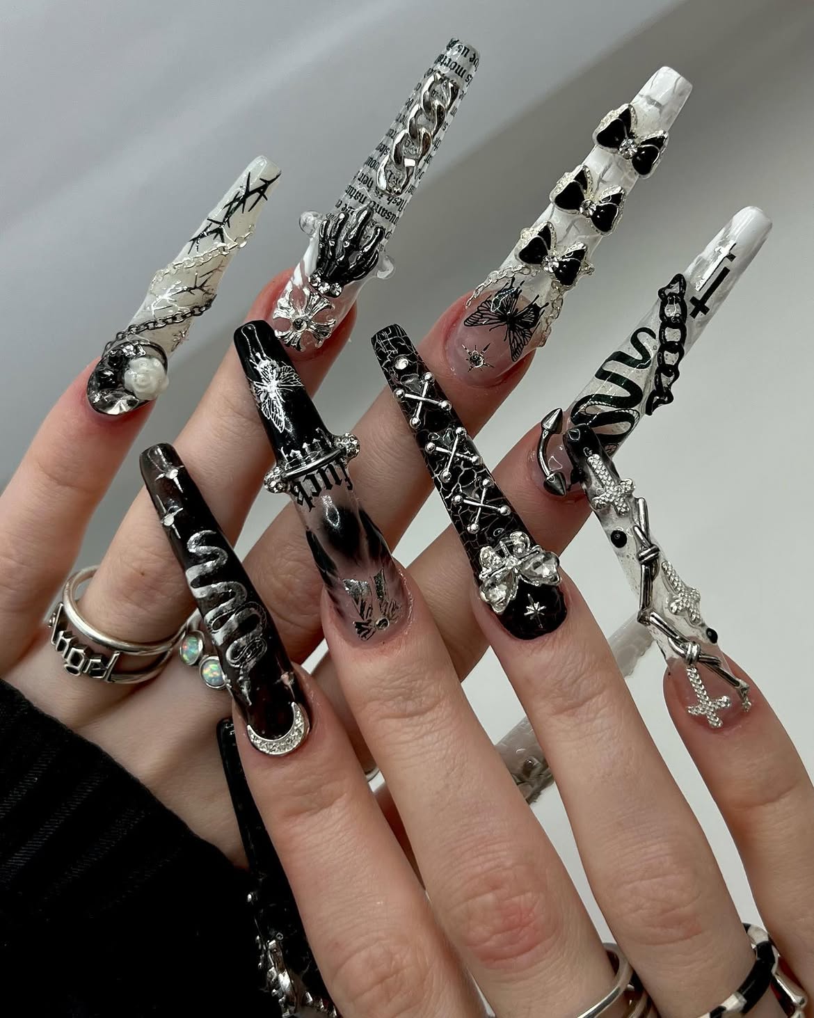 Extreme Gothic Butterfly and Snake Charms