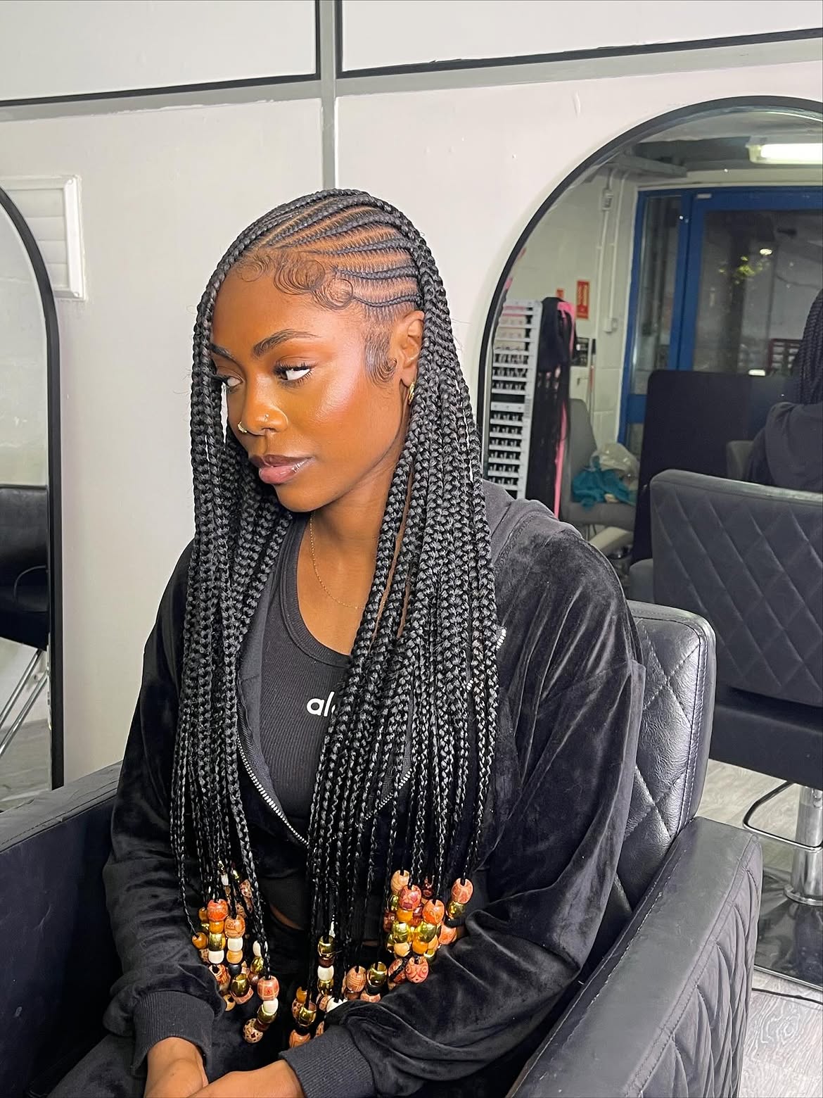 Fulani Braids With Defined Edge Laying