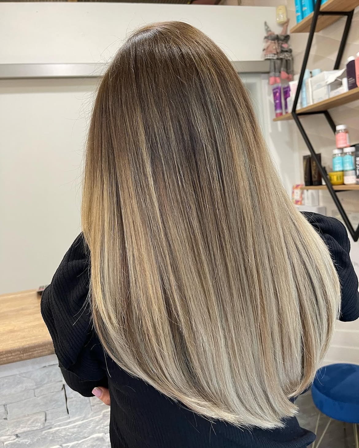 Golden Hour Balayage On Long Blonde Hair