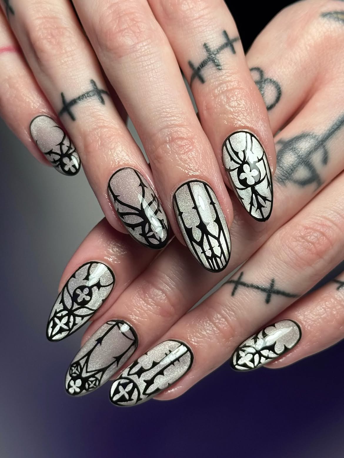 Gothic Stained Glass Coffin Nails