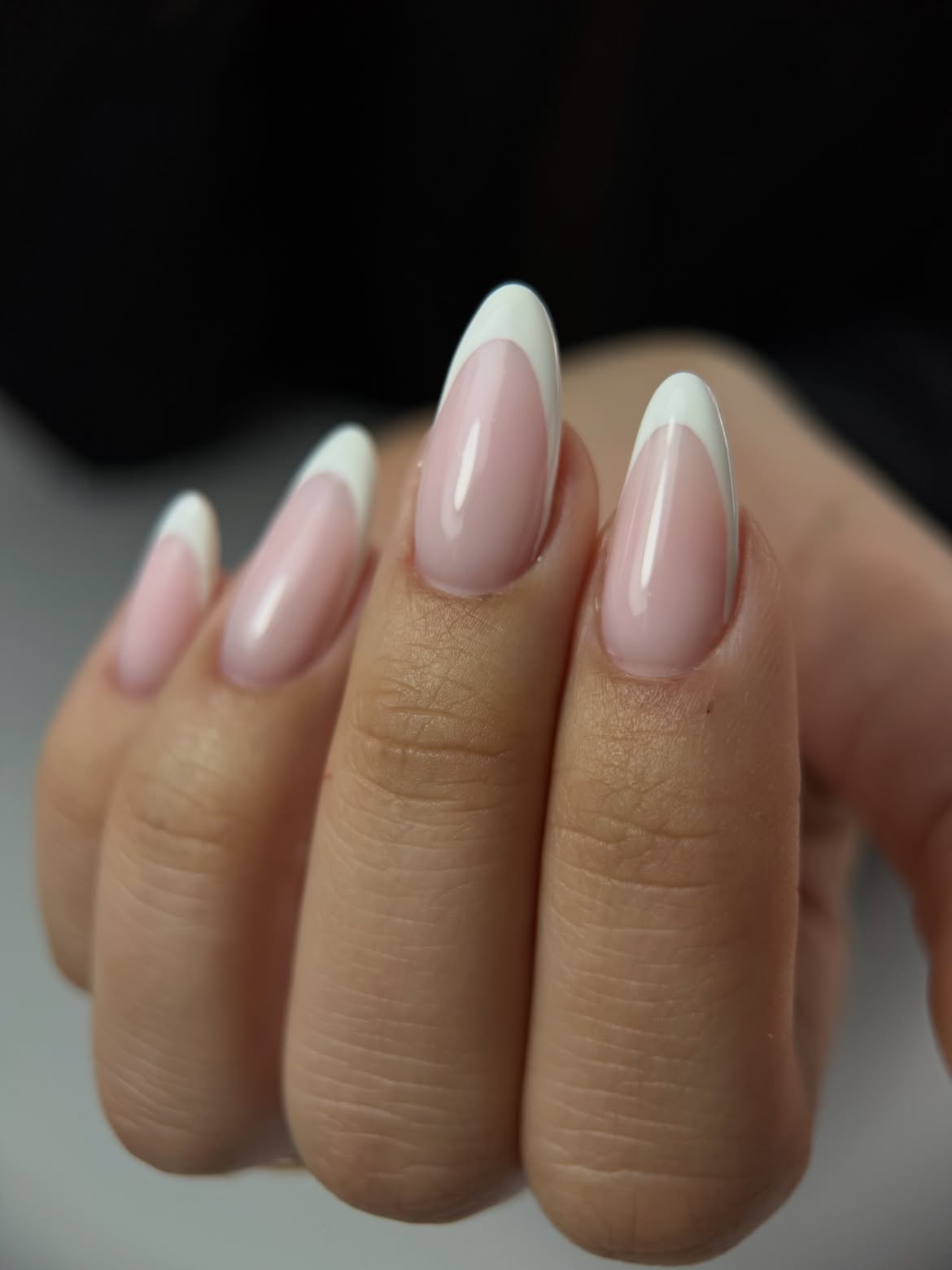 Grecian Almond French Manicure