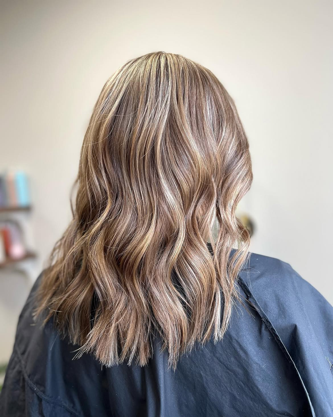 Honey Blonde Balayage With Beachy Waves