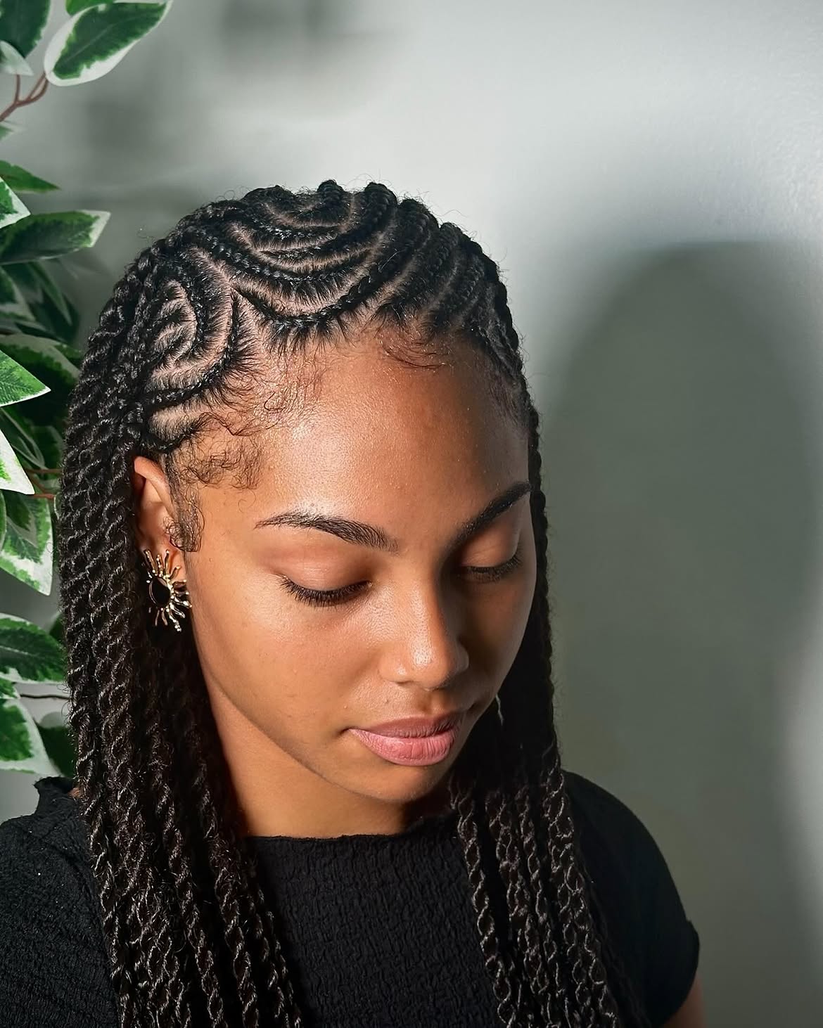 Intricate Fulani Braids With Defined Cornrow Patterns